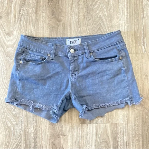Paige Gray Distressed Shorts. Sz 26 - Picture 1 of 9